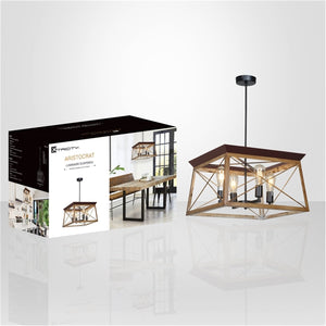 Xtricity - Luminaire Suspendu, Largeur de 19.7'', De la Collection Aristocrat, Noir et Marron - Simple Boutique