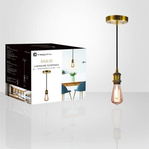 Xtricity - Luminaire Suspendu, Largeur de 2'', De la Collection Giulio, Laiton Antique - Simple Boutique