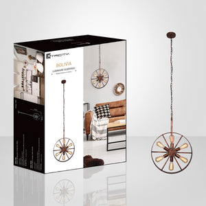 Xtricity - Luminaire Suspendu, Largeur de 20'', De la Collection Bolivia, Couleur Rouille - Simple Boutique