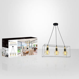 Xtricity - Luminaire Suspendu, Largeur de 23.6'', De la Collection Majestic, Noir et Doré - Simple Boutique