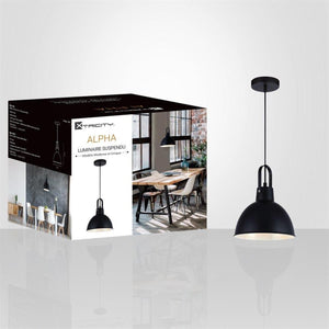 Xtricity - Luminaire Suspendu, Largeur de 8.6'', De la Collection Alpha, Noir - Simple Boutique