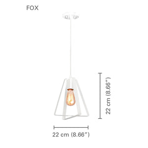 Xtricity - Luminaire Suspendu, Largeur de 8.66'', De la Collection Fox, Blanc - Simple Boutique