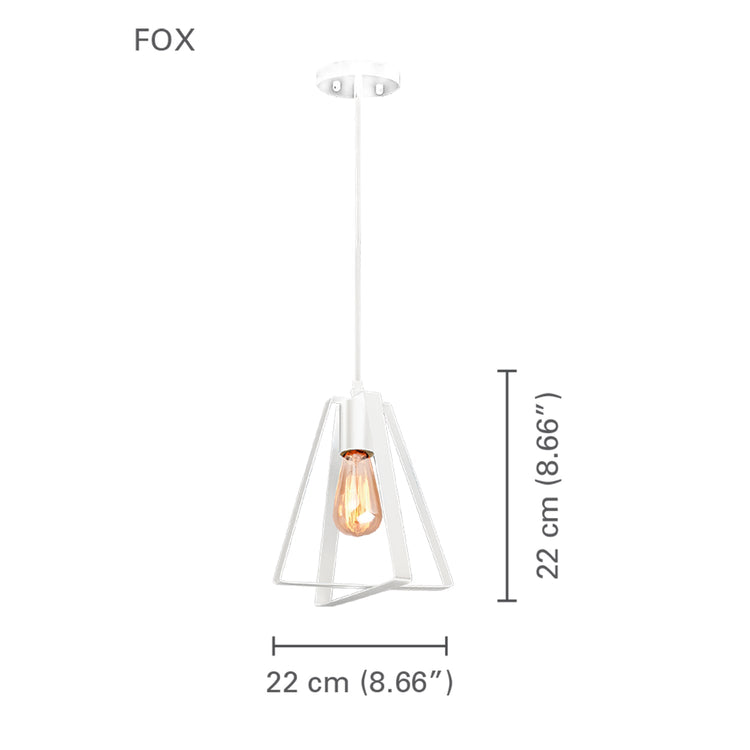 Xtricity - Luminaire Suspendu, Largeur de 8.66'', De la Collection Fox, Blanc - Simple Boutique