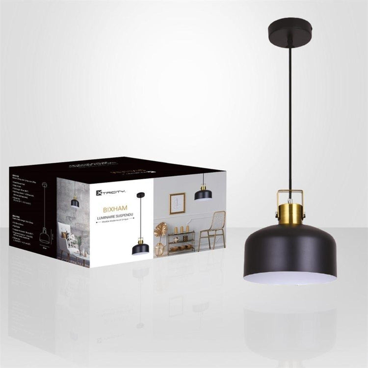 Xtricity - Luminaire Suspendu, Largeur de 9.1'', De la Collection Bixham, Noir - Simple Boutique