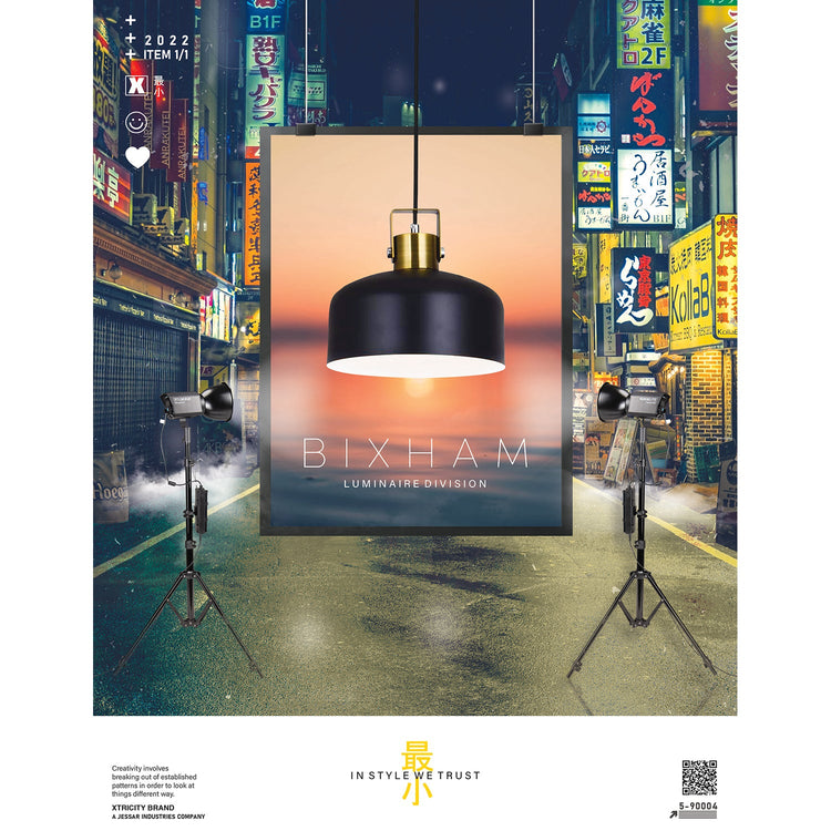 Xtricity - Luminaire Suspendu, Largeur de 9.1'', De la Collection Bixham, Noir - Simple Boutique