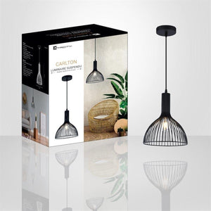 Xtricity - Luminaire Suspendu, Largeur de 9.8'', De la Collection Carlton, Noir - Simple Boutique
