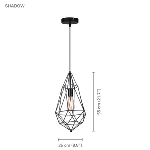 Xtricity - Luminaire Suspendu, Largeur de 9.8'', De la Collection Shadow, Noir - Simple Boutique