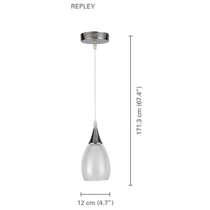 Xtricity - Luminaire Suspendu à 1 Lumière, Largeur de 4.7'', De la Collection Repley, Blanc - Simple Boutique