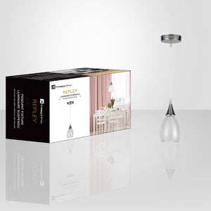 Xtricity - Luminaire Suspendu à 1 Lumière, Largeur de 4.7'', De la Collection Repley, Blanc - Simple Boutique