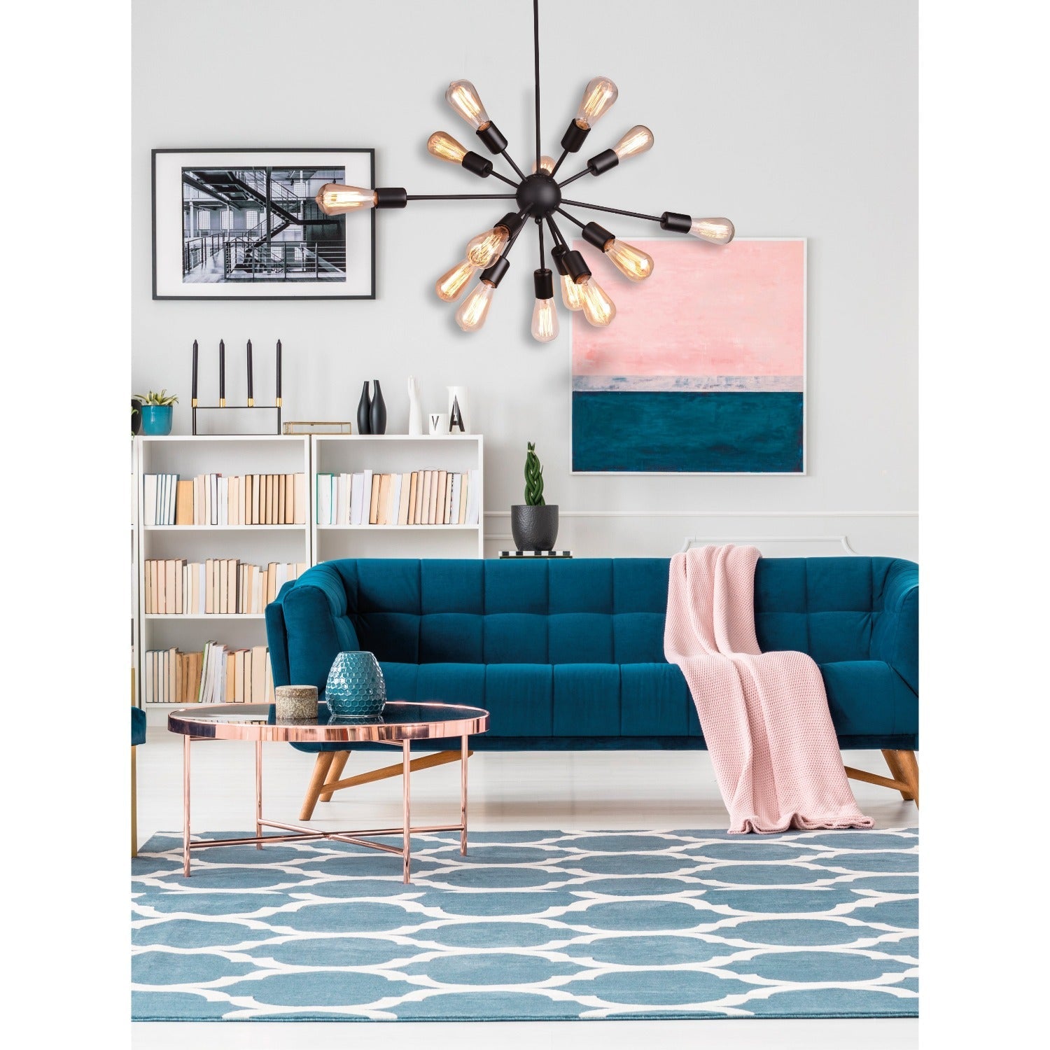 Xtricity - Luminaire Suspendu à 14 Lumières, Largeur de 28.3'', De la Collection Jensen - Simple Boutique