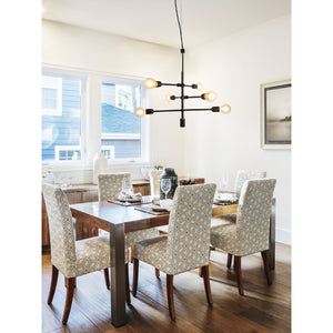 Xtricity - Luminaire Suspendu à 6 Lumières, Largeur de 23'', De la Collection Elixir, Noir - Simple Boutique