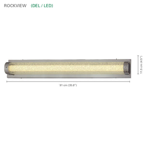 Xtricity - Luminaire Vanité au DEL, Largeur 35.8'', De la Collection Rockview, Fini Chromé - Simple Boutique