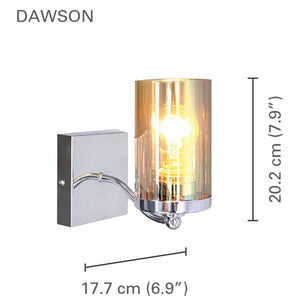 Xtricity - Luminaire de Vanité à 1 Tête, Largeur de 6.9'', De la Collection Dawson, Fini Chromé - Simple Boutique