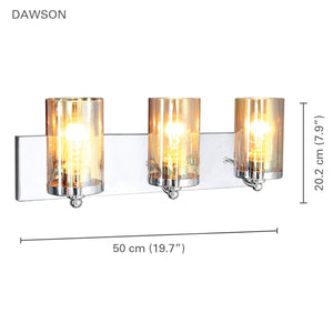 Xtricity - Luminaire de Vanité à 3 Têtes, Largeur de 19.7'', De la Collection Dawson, Fini Chromé - Simple Boutique