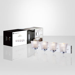 Xtricity - Luminaire de Vanité à 4 Lumières, Largeur de 26.4'', De la Collection Riva, Fini Chromé - Simple Boutique