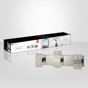 Xtricity - Luminaire de Vanité au DEL, Largeur de 24.1'', De la Collection Christalina, Fini Chromé - Simple Boutique