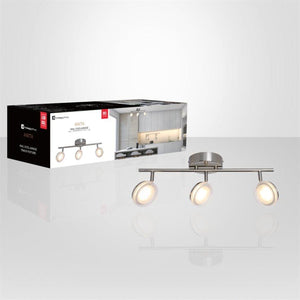 Xtricity - Plafonnier à 3 Têtes avec DEL Intégré, Largeur de 22.44'', De la Collection Anita, Nickel - Simple Boutique