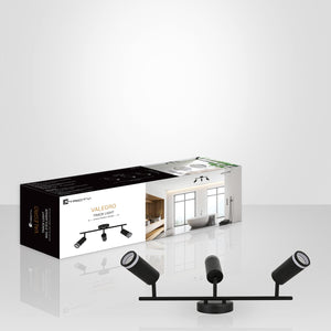 Xtricity - Rail d'éclairage à 3 Tête, Largeur de 19.69", De la Collection Valegro, Noir - Simple Boutique