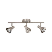 Xtricity - Rail d'éclairage à 3 Têtes, Largeur de 19.69", De la Collection Rosalie, Nickel - Simple Boutique