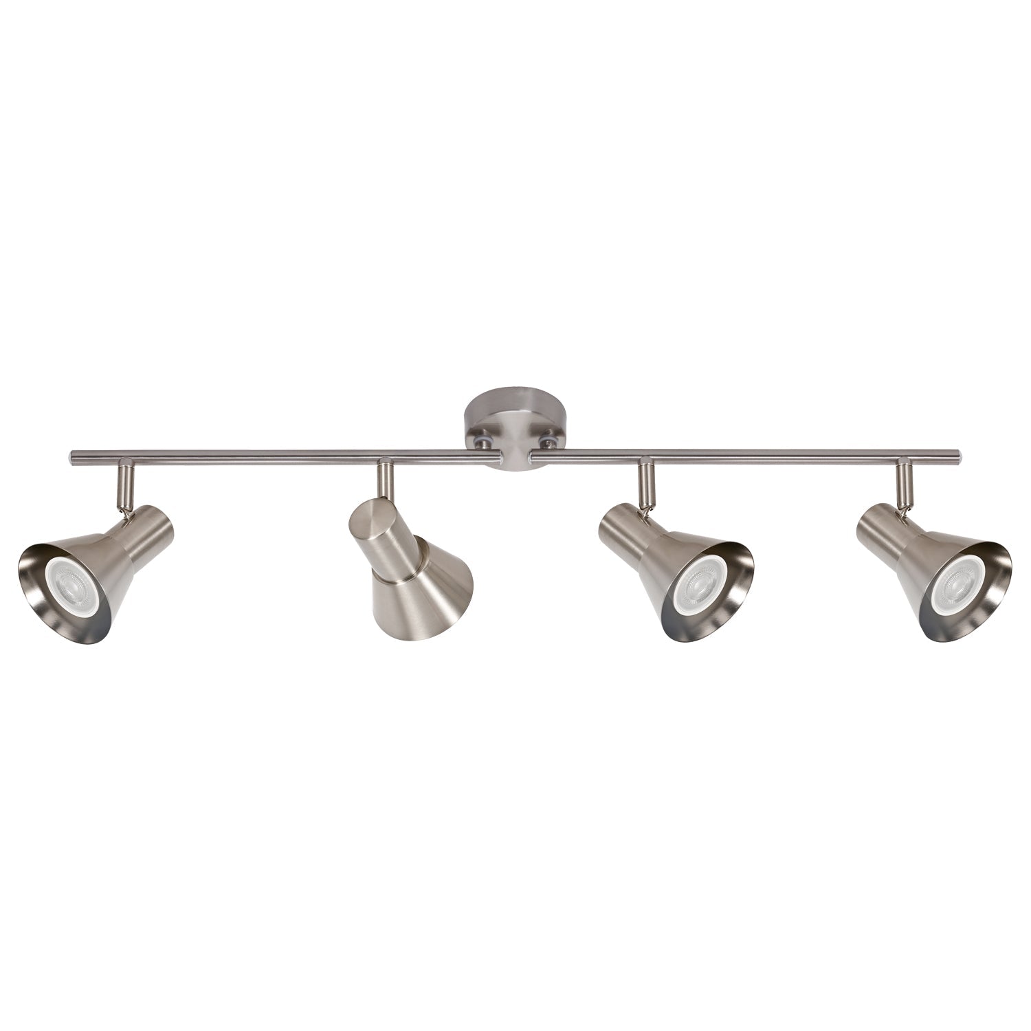 Xtricity - Rail d'éclairage à 4 Têtes, Largeur de 27.56", De la Collection Rosalie, Nickel - Simple Boutique