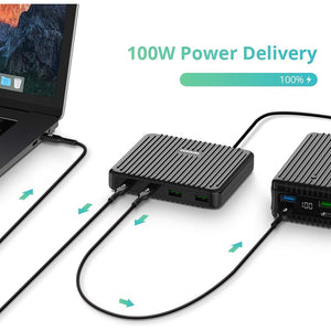 Zendure - Chargeur de Bureau avec 2 Port USB-A et 2 Port USB-C, 100 Watts, Noir - Simple Boutique