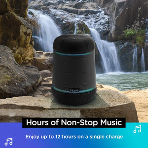 iHome - Haut-Parleur Portable, Bluetooth, Étanche et Éclairage LED, Noir - Simple Boutique
