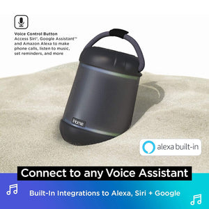 iHome - Haut-Parleur Portable, Bluetooth, Étanche et Éclairage LED, Noir - Simple Boutique