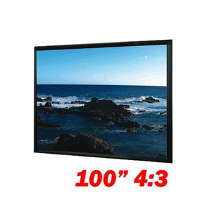 100" 4:3 Toile de projection à cadrage fixe - Blanc - Simple Boutique