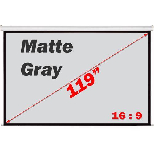 119'' 16:9 Toile de projection électrique avec télécommande GRIS - Simple Boutique