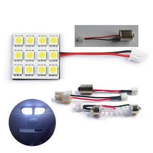 12 Dels Blanc pour plafonnier 12 VDC Base 1156 T10 BA9S festoon - Simple Boutique