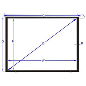 135'' 16:9 Toile de projection électrique avec télécommande GRIS - Simple Boutique