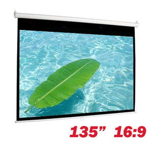 135'' 16:9 Toile de projection manuelle blanche - Simple Boutique