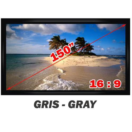 150" 16:9 Toile de projection à cadrage fixe - Gris - Simple Boutique