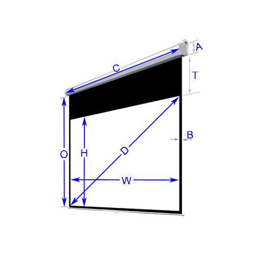 150'' 16:9 Toile de projection électrique avec télécommande GRIS - Simple Boutique