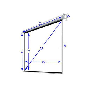 180'' 4:3 Toile de projection électrique avec télécommande - Simple Boutique