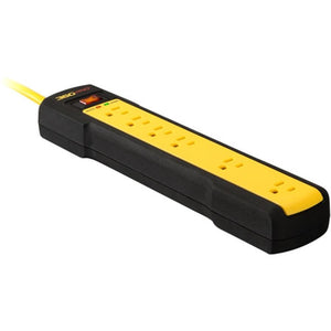 360 Electrical Pro Protecteur de Surtension Robuste 6 Prises Jaune 36003 - Simple Boutique