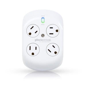 360 Electrical Revolve Protecteur de Surtension à 4 Sorties Rotative Blanc 36036 - Simple Boutique