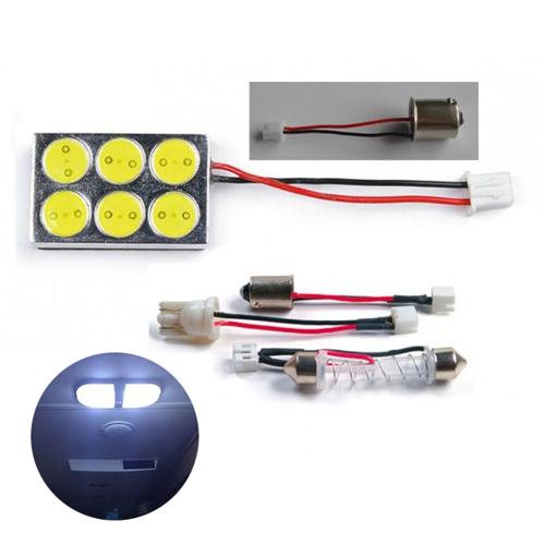 6 LED Blanc pour plafonnier 12 VDC Base 1156 T10 BA9S festoon - Simple Boutique