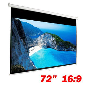 72'' 16:9 Toile de projection manuelle blanche - Simple Boutique