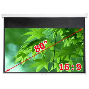 80'' 16:9 Toile de projection électrique avec télécommande - Simple Boutique