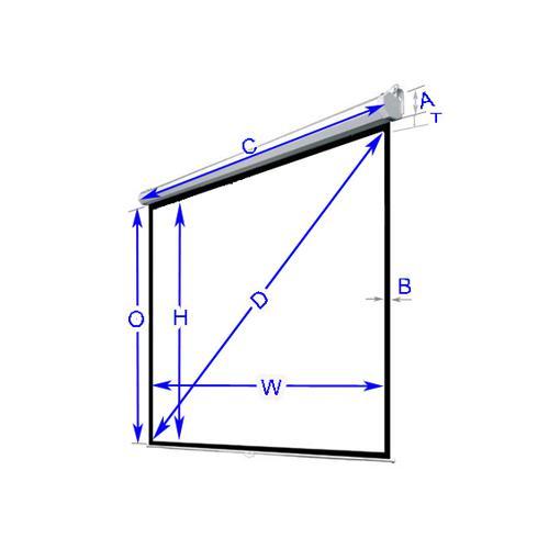 84'' 4:3 Toile de projection électrique avec télécommande - Simple Boutique