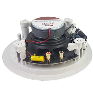 AMX AS-22 Haut-Parleurs Plafond Encastrés 6.5" 2 Voies 60 Watts 8 Ohms Vendu En Paire Blanc - Simple Boutique