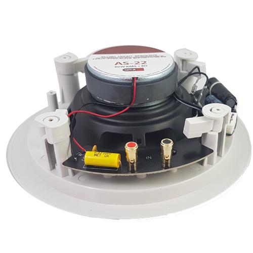 AMX AS-22 Haut-Parleurs Plafond Encastrés 6.5" 2 Voies 60 Watts 8 Ohms Vendu En Paire Blanc - Simple Boutique