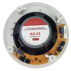 AMX AS-23 Haut-Parleurs Plafond Encastrés 8" 2 Voies 125 Watts 8 Ohms Vendu En Paire Blanc - Simple Boutique