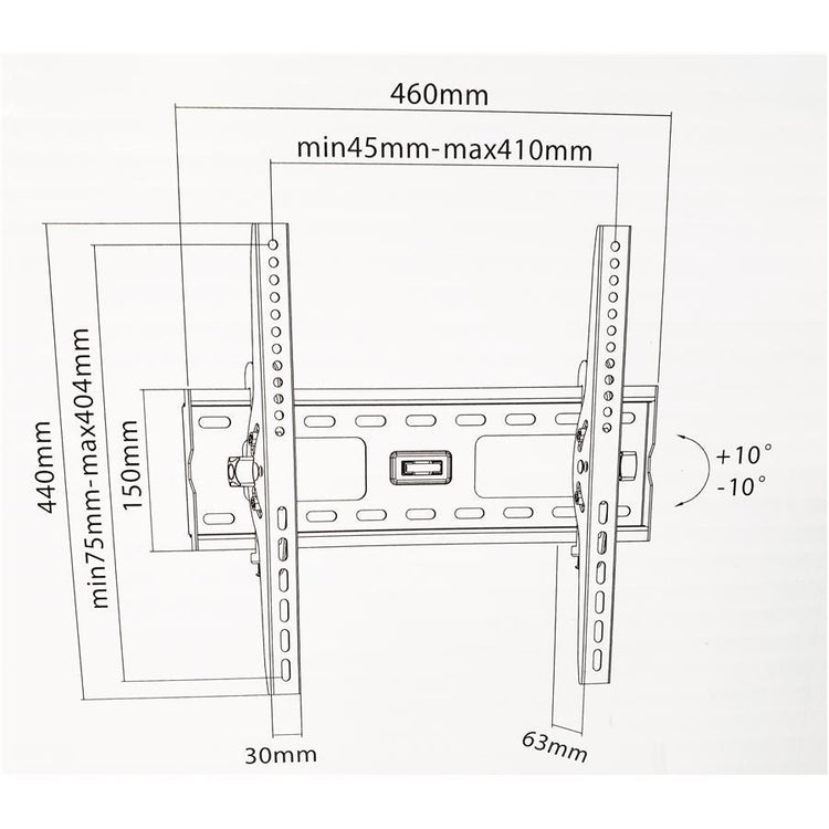 AMX BPL-27B Support Mural Universel Inclinable Pour TV LED, LCD, PLASMA pour Écrans 32'' À 55'' - Simple Boutique