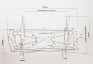 AMX BPL-49B - Support pour Téléviseur Plasma/LCD, Inclinable, Pour Écran de 37'' à 70'', Noir - Simple Boutique