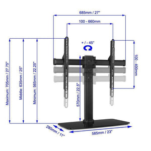 AMX BPL-72B Support de Table Pivotant pour Téléviseur (Pied ou Base de Rechange) DEL PLASMA LCD 32" à 55" - Simple Boutique