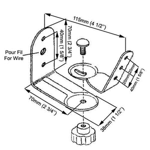 AMX BS-03 Supports De Haut-Parleurs Articulé Cinéma Maison En Métal Noir Vendu En Paire - Simple Boutique
