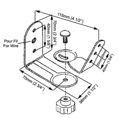 AMX BS-03 Supports De Haut-Parleurs Articulé Cinéma Maison En Métal Noir Vendu En Paire - Simple Boutique