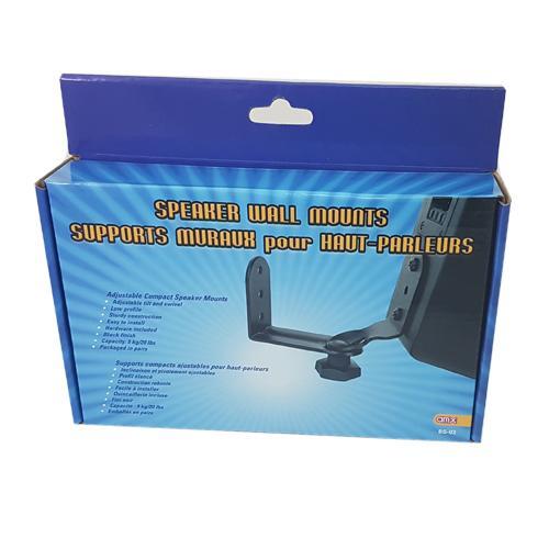 AMX BS-03 Supports De Haut-Parleurs Articulé Cinéma Maison En Métal Noir Vendu En Paire - Simple Boutique